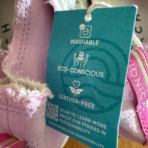 Vionic Beach Size 8 Rose Pink Malibu Canvas Lifestyle Flats Slip On Comfort Shoe - Picture 10 of 15